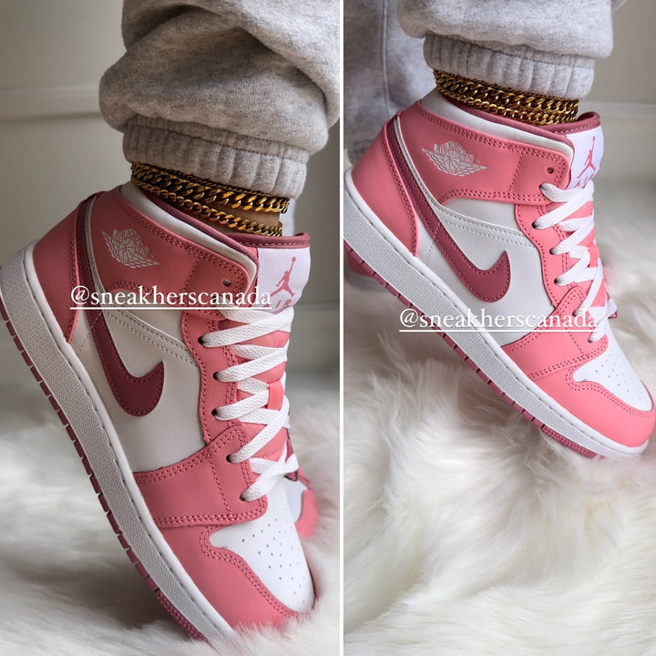 Jordan 1 Mid Valentine's Day / Coral Chalk (GS)