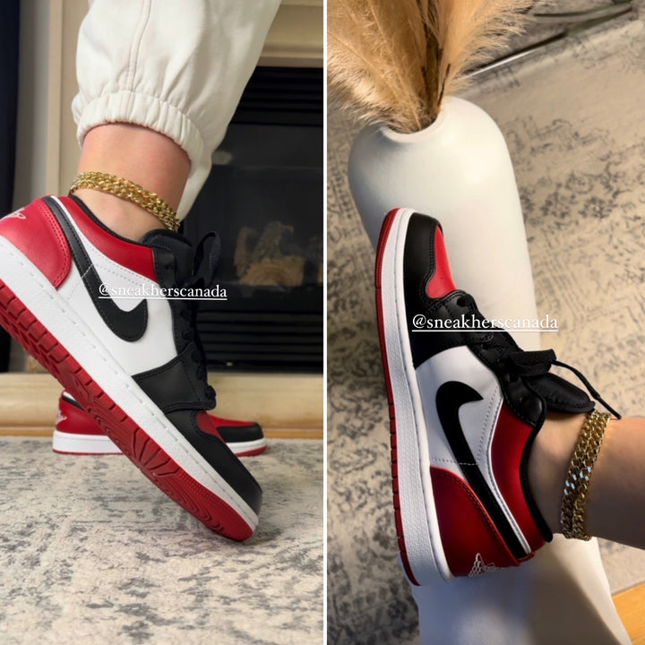 Jordan 1 Low Bred Toe (GS & Mens)