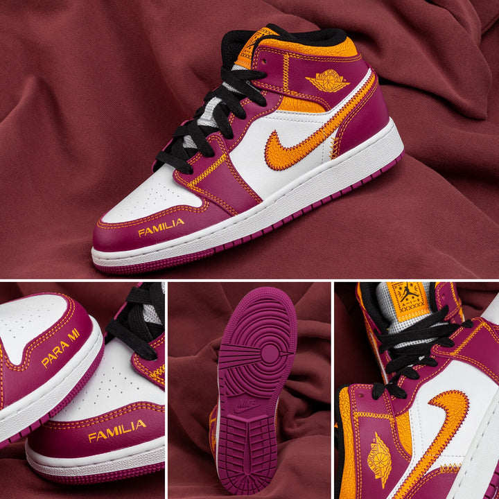 Jordan 1 Mid Dia de los Muertos (GS & Mens)