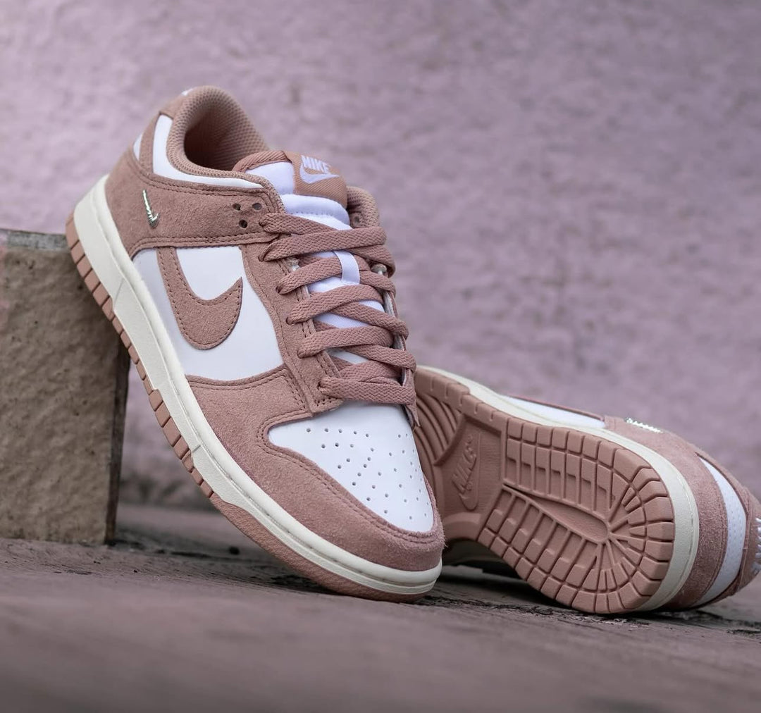 Nike Dunk Low Mini Swoosh Rose (Womens)