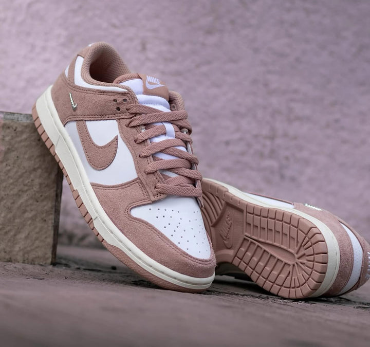 Nike Dunk Low Mini Swoosh Rose (Womens)