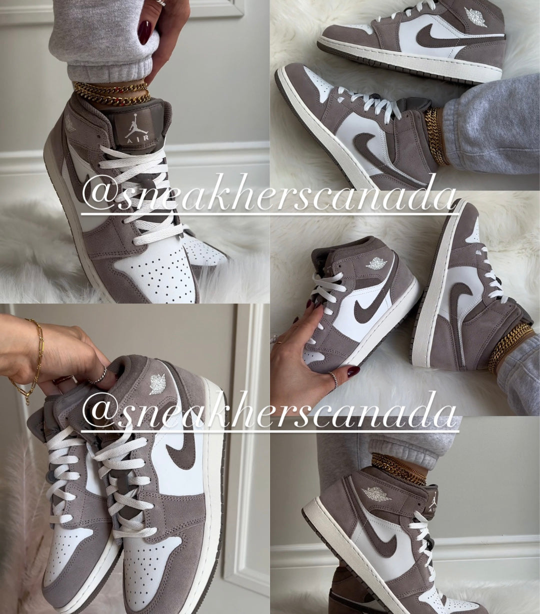 Jordan 1 Mid Coconut Olive Grey