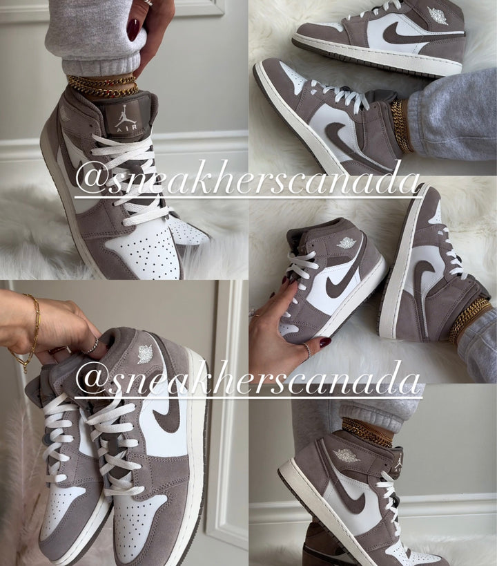 Jordan 1 Mid Coconut Olive Grey