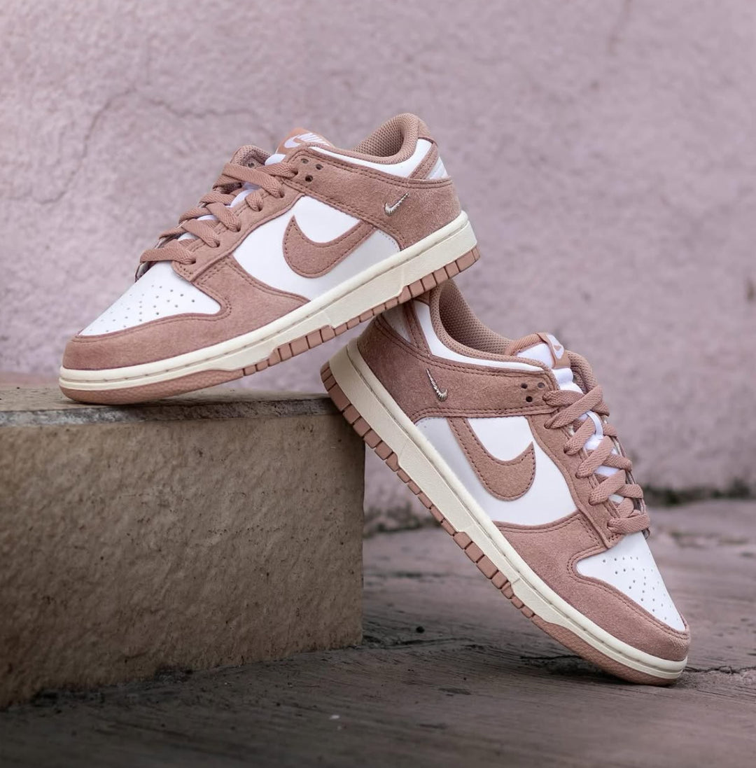 Nike Dunk Low Mini Swoosh Rose (Womens)