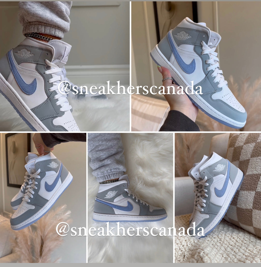 Jordan 1 Mid Wolf Grey (Womens) â Sneakhers Canada