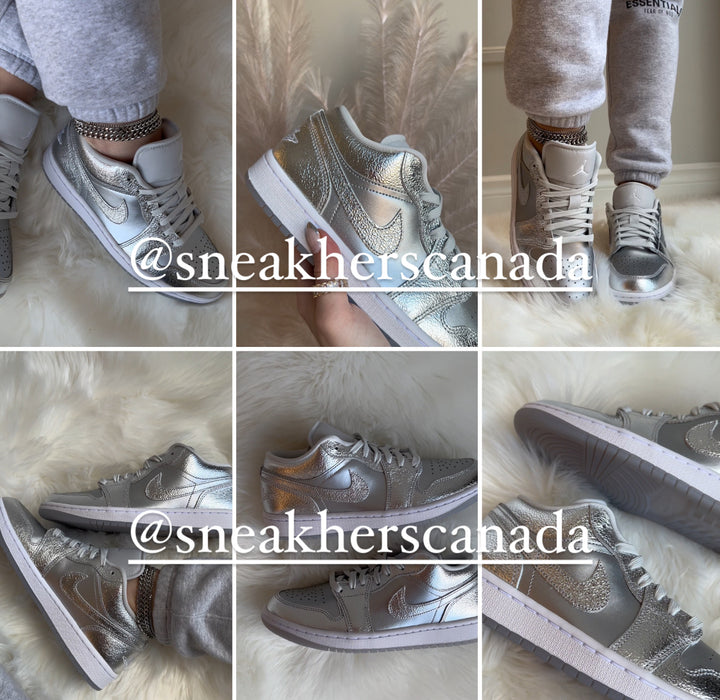 Jordan 1 Low Metallic Silver (Womens) â Sneakhers Canada