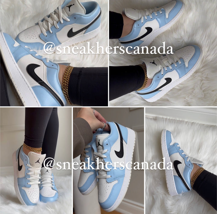 Jordan 1 Low Ice Blue Black (GS)