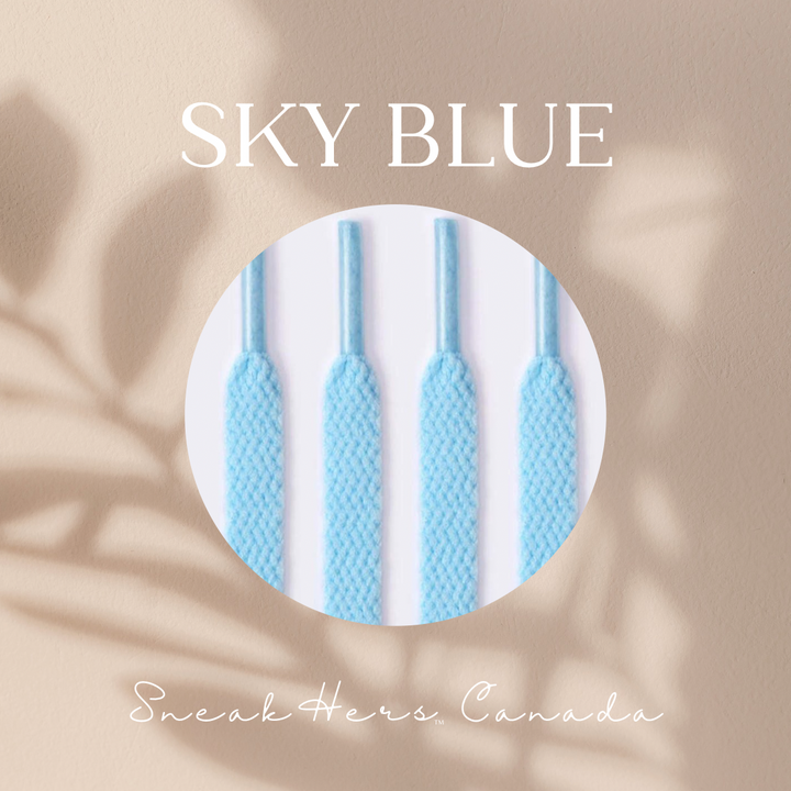 Sky Blue Flat Laces