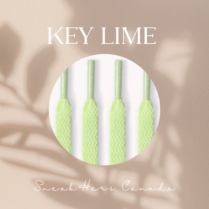 Key Lime Green Flat Laces