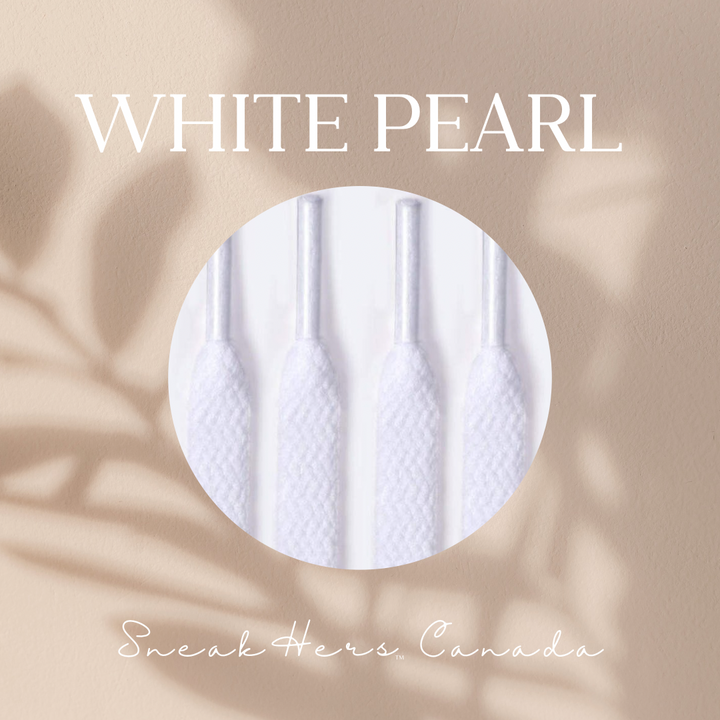 White Pearl Flat Laces