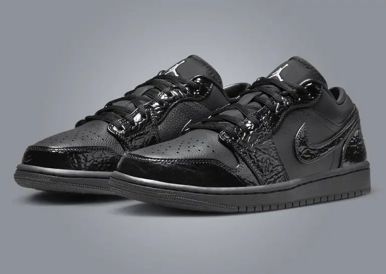 Jordan 1 Low Black Patent Elephant Womens Sneakhers Canada