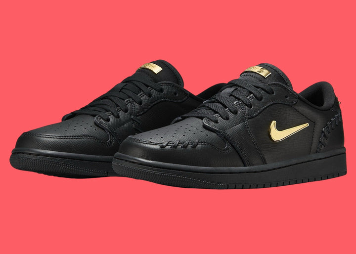 Jordan 1 Low Method of Make Black Metallic Gold (Womens)