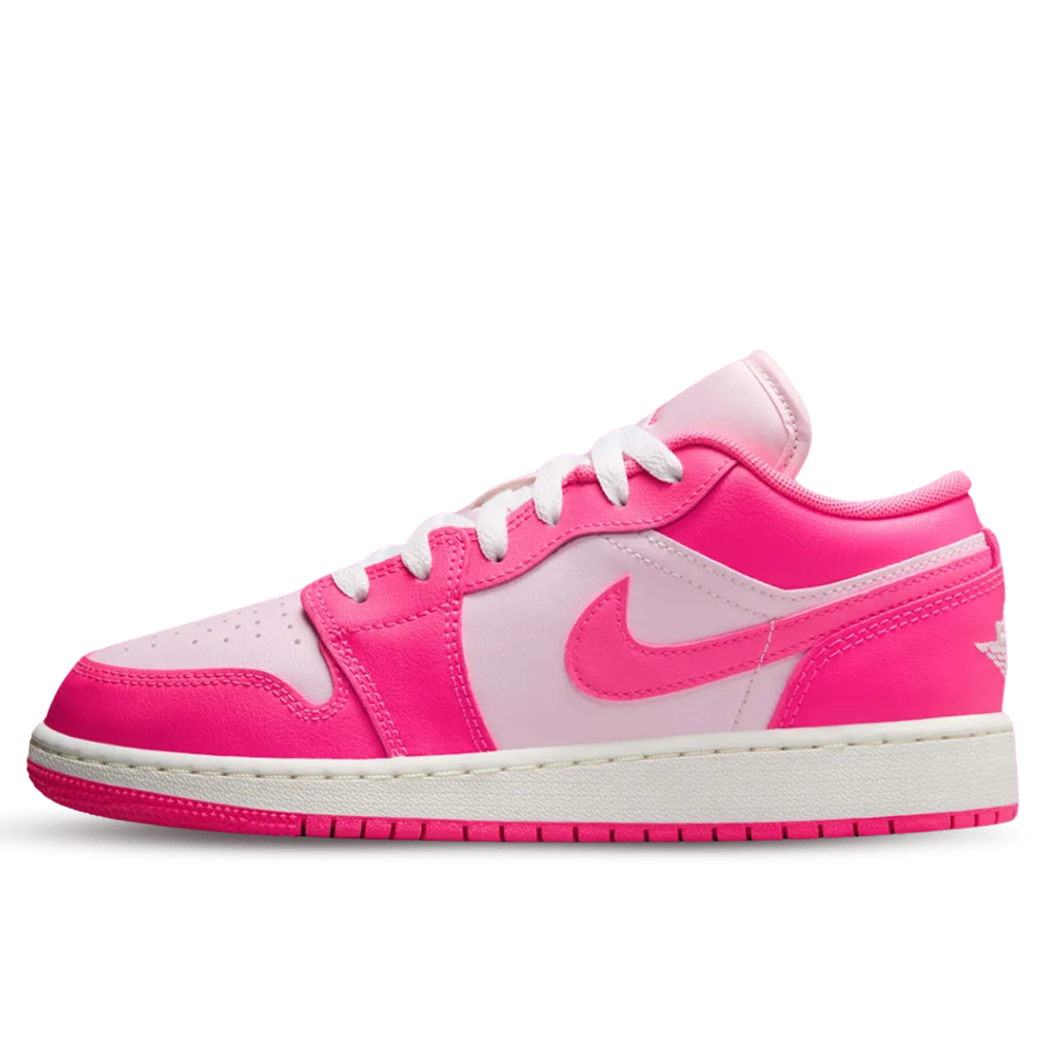 pink and black jordan 1 low top