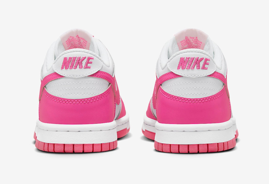 靴 Nike GS Dunk Low \"Laser Fuchsia\" Nike Dunk Low GS White / Laser Fuchsia | JD Sports