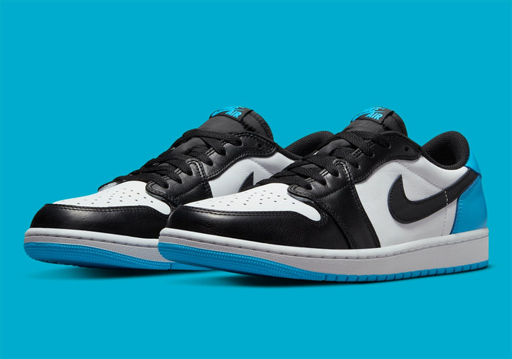 Jordan 1 Retro Low OG Black Dark Powder Blue (GS & Mens)