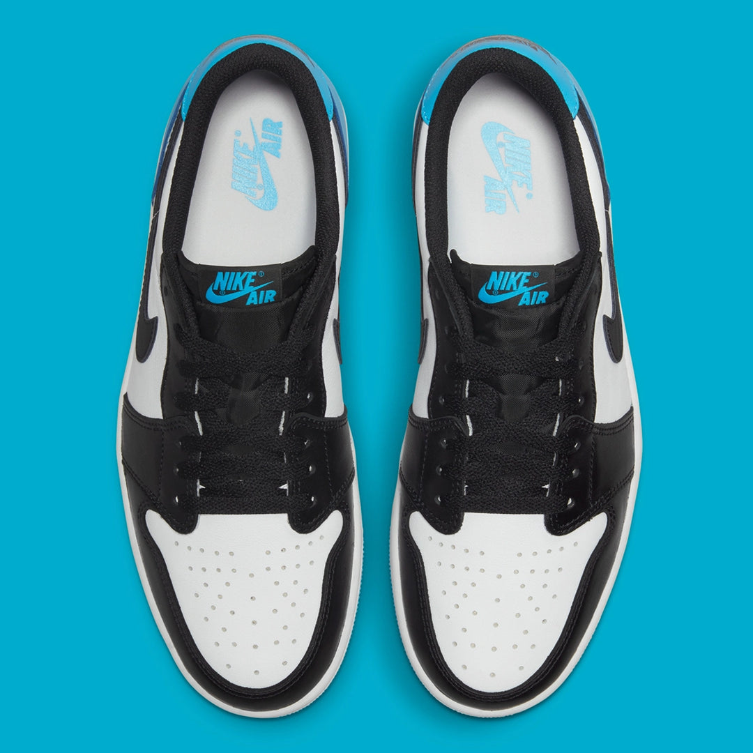 Jordan 1 Retro Low OG Black Dark Powder Blue (GS & Mens)