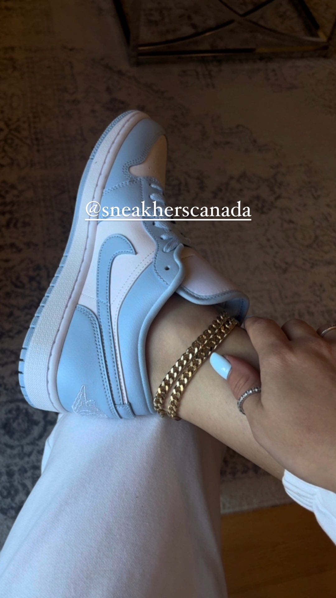 Jordan 1 Low White Ice Blue (Womens)